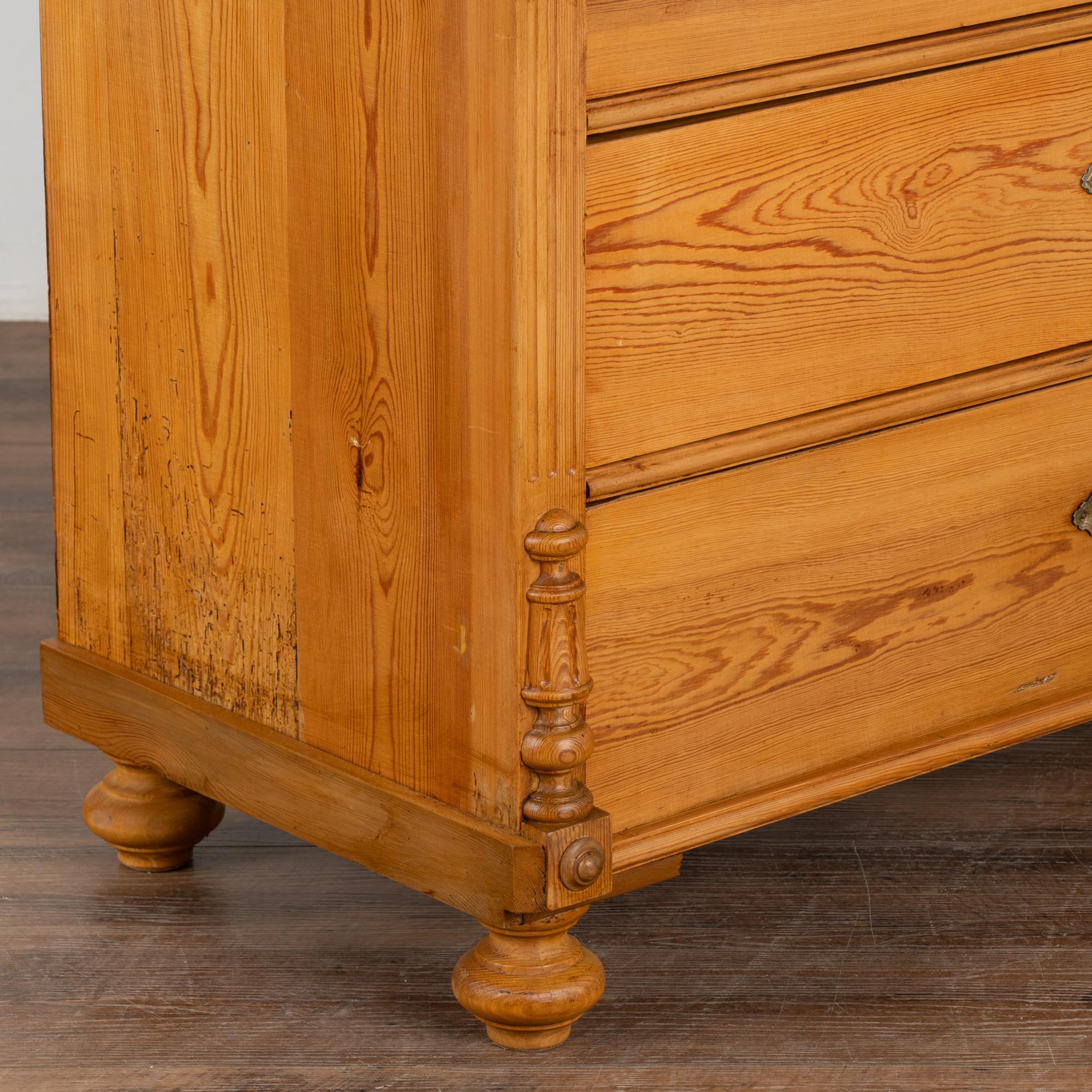 Antique Pine Secretary Desk, Sweden circa 1890